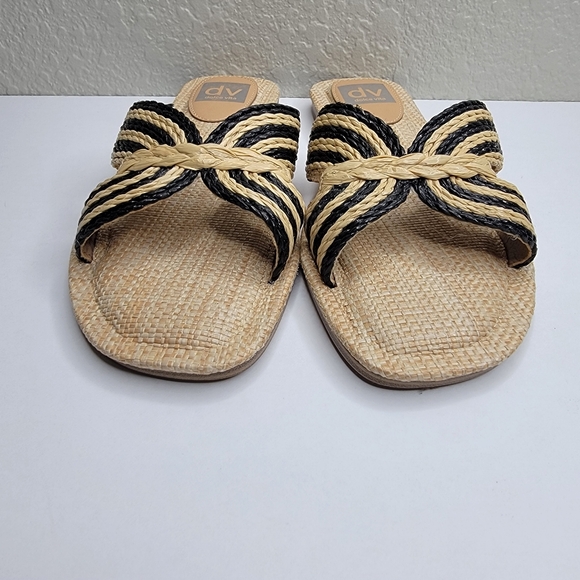 DV Dolce Vita Womens Jenzy Woven Straw Flat Slide Sandals Size 8 - Picture 3 of 10